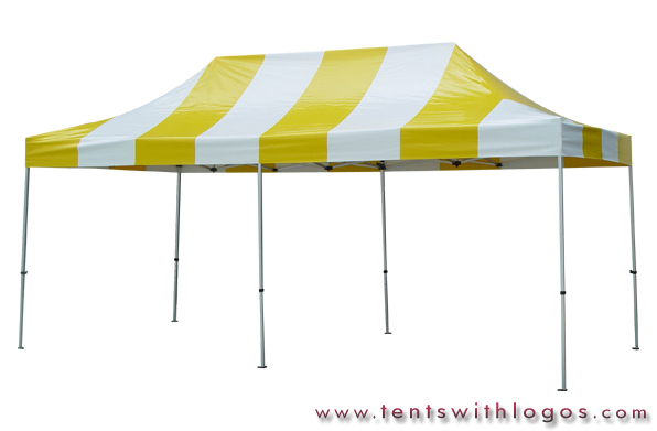 10 x 20 Pop Up Tent - Yellow & White
